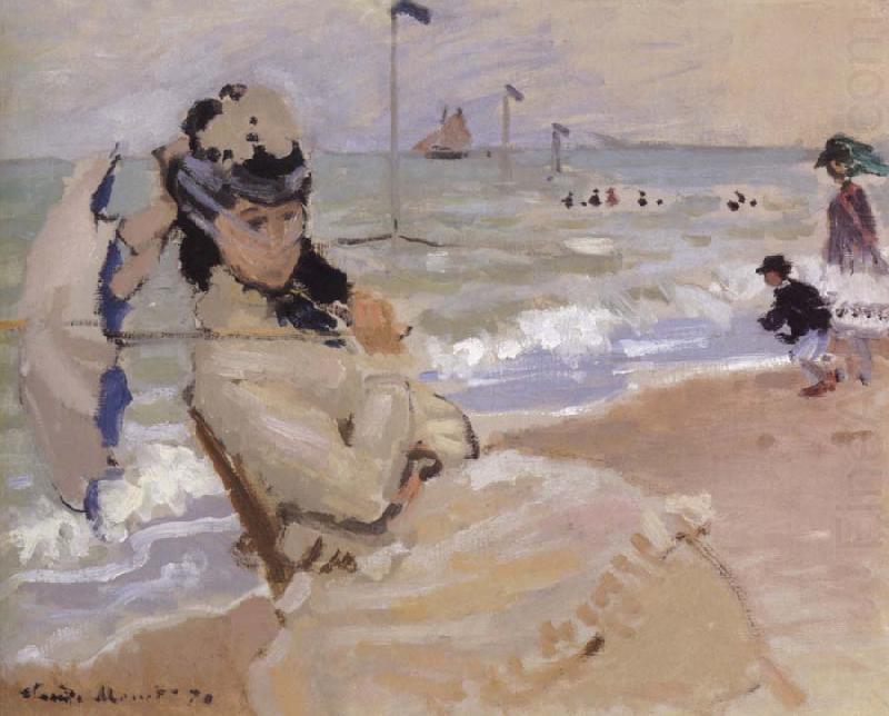 Claude Monet Camille on the Beach at Trouville china oil painting image